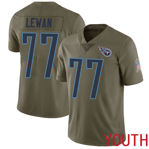 Tennessee Titans Limited Olive Youth Taylor Lewan Jersey NFL Football #77 2017 Salute to Service->youth nfl jersey->Youth Jersey